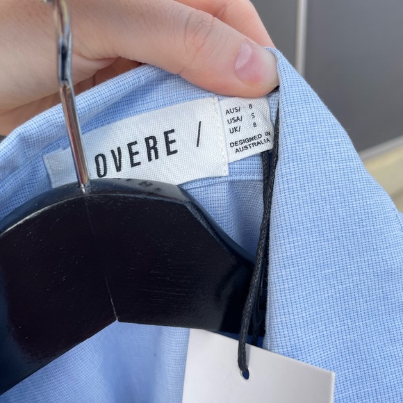 NWT SOVERE Dixie Wrap Blue Shirt Dress - Picture 8 of 13